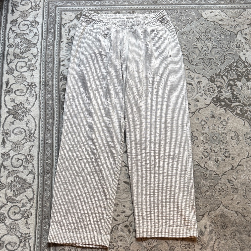 Zara Gray Checkered Sweatpants